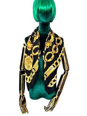 Chanel Silk Vintage Scarf 100% Silk